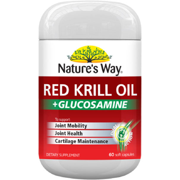 Nature's Way Red Krill + Glucosamine Capsules 60