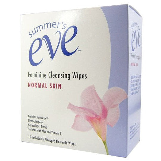 Summer's Eve Feminine Cleansing Wipes For Normal Skin Individually Wrapped 16