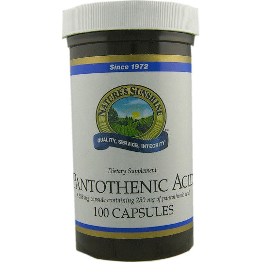 Natures Sunshine Pantothenic Acid 250mg Capsules 100