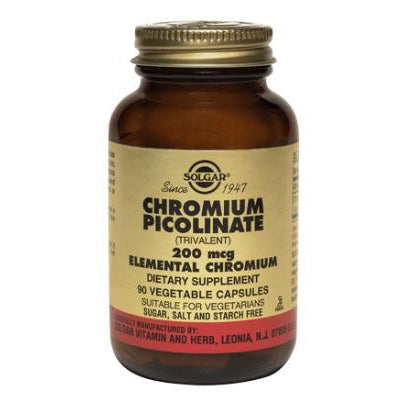 Solgar Chromium Picolinate 200mcg Vegetable Capsules 90