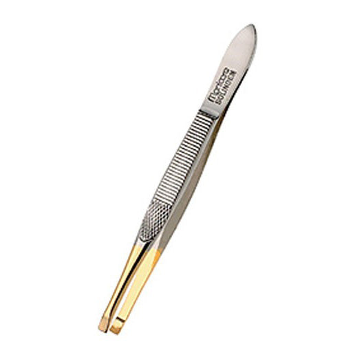 Manicare Flat Tweezers - Gold Tipped