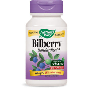 Natures Way Standardized Bilberry Extract 90 Capsules