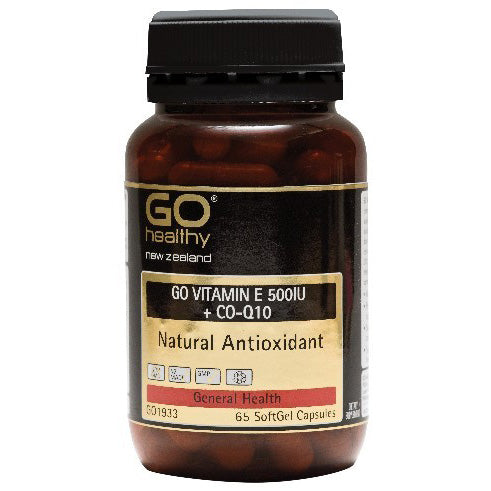 Go Vitamin E 500iu + CoQ10 Softgel Caps 65