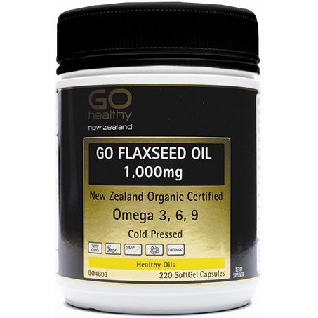 Go Flaxseed Oil 1000mg Capsules 220