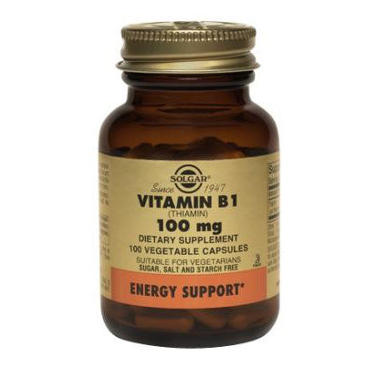 Solgar Vitamin B1 (Thiamin) 100 mg Vegetable Capsules 100