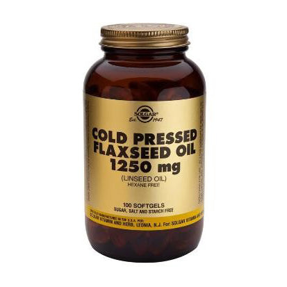 Solgar Cold Pressed Flaxseed Oil 1250mg Softgels 100
