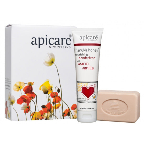 Apicare Warm Vanilla Handcreme & Lip Butter Gift Bag