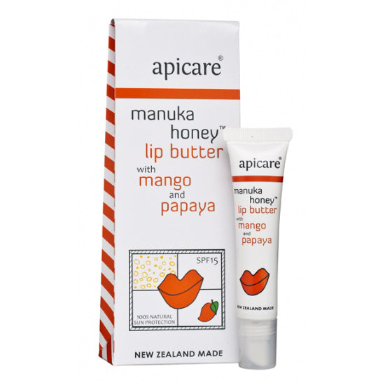 Apicare Manuka Honey Lip Butter With Mango & Papaya 8g Tube
