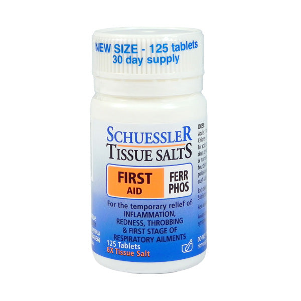 Schuessler Tissue Salt Ferr-Phos First Aid Tablets 125