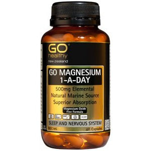 Go Magnesium 1-a-day 500mg Vegecaps