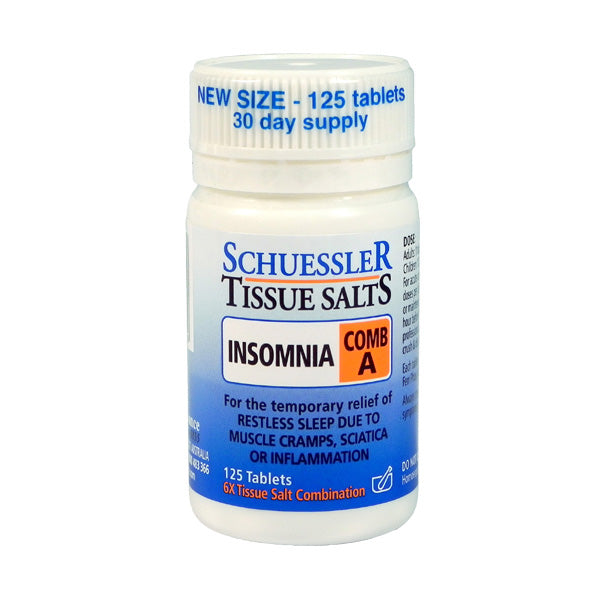 Schuessler Tissue Salt COMB A Insomnia Tablets 125
