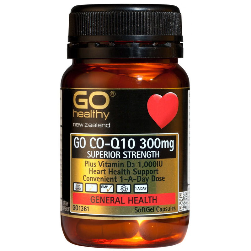 Go Co-Q10 + Vitamin D3 300mg Capsules 60