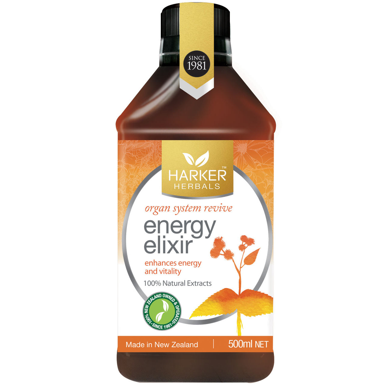 Harker Herbals Energy Elixir 500ml (previously Organ System Revive)