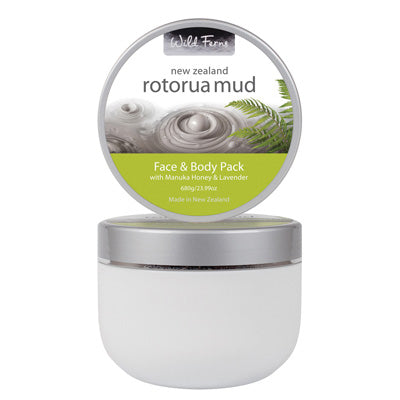 Wild Ferns Rotorua Mud Face & Body Pack with Manuka Honey & Lavender 650g