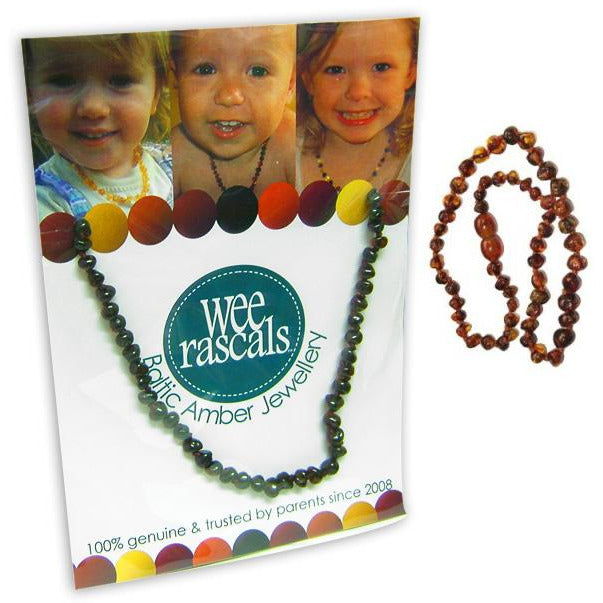 Wee Rascals Baltic Amber Infant/Children Necklace COGNAC