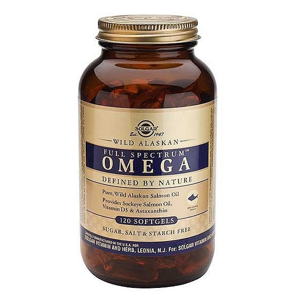 Solgar Wild Alaskan Salmon Omega Oil Softgels 120