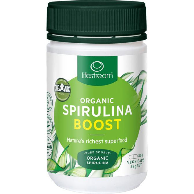 Lifestream Organic Spirulina Boost 200 capsules
