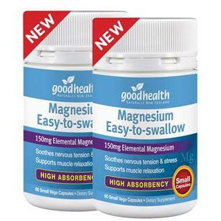 Goodhealth Magnesium Easy-To-Swallow 90 vege caps Twin Pack Limited Time Offer