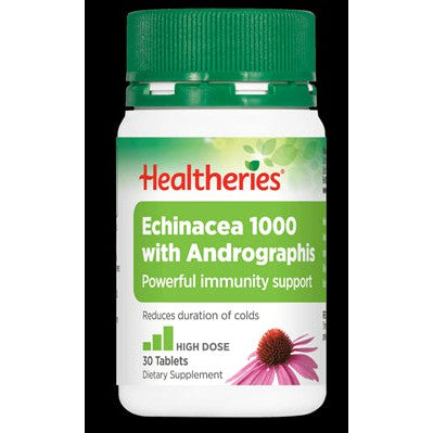 Healtheries Echinacea 1000 with Andrographis Tablets, 30 tablets