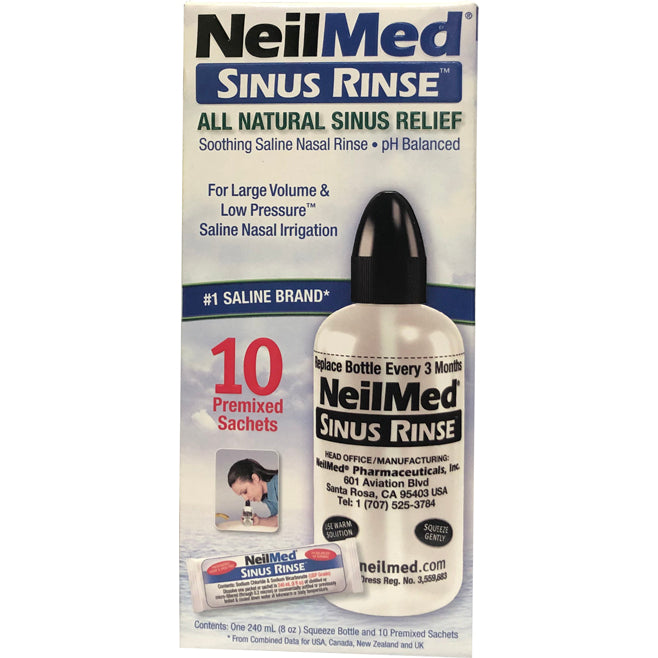 Neilmed Sinus Rinse - 240ml Bottle and 10 Sachets