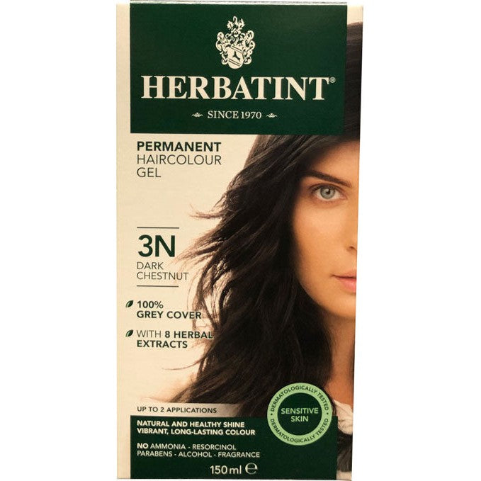 Herbatint Permanent Herbal Haircolour Gel - Dark Chestnut 3N