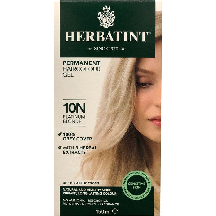Herbatint Permanent Herbal Haircolour Gel - Platinum Blonde 10N