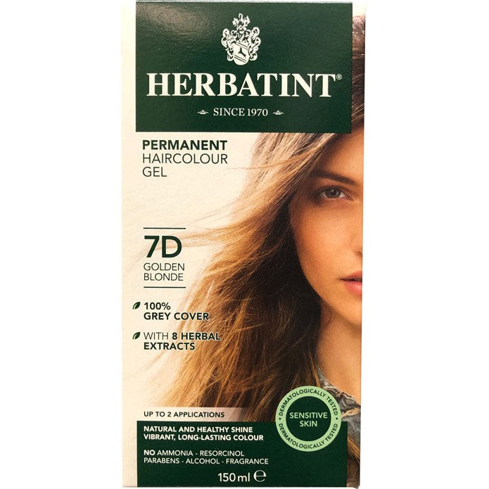 Herbatint Permanent Herbal Haircolour Gel - Golden Blonde 7D