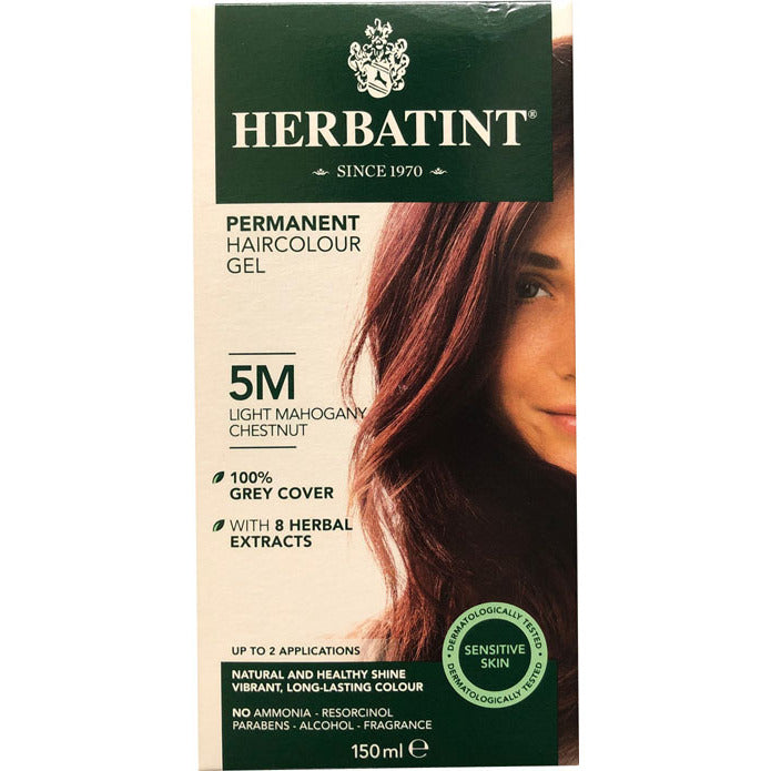 Herbatint Permanent Herbal Haircolour Gel - Light Mahogany Chestnut 5M