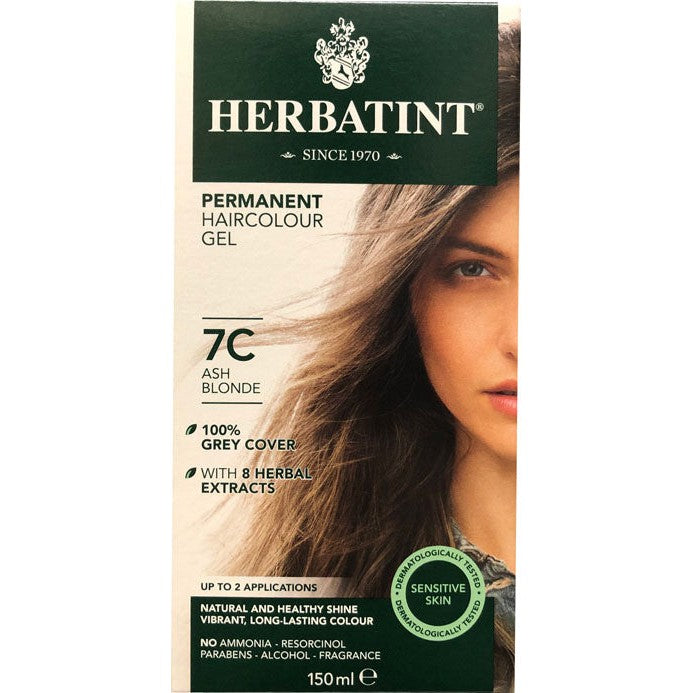 Herbatint Permanent Herbal Haircolour Gel - Ash Blonde 7C