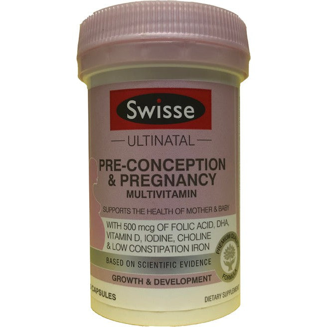 Swisse Pre-Conception and Pregnancy Multivitamin Capsules 60