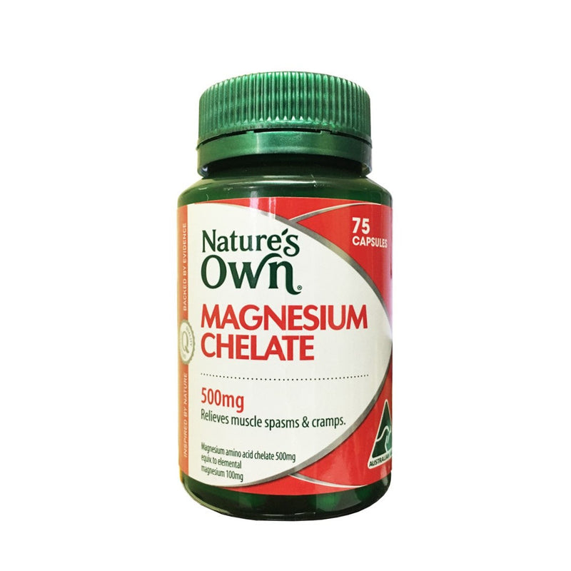 Natures Own Magnesium Chelate 500mg Capsules 75