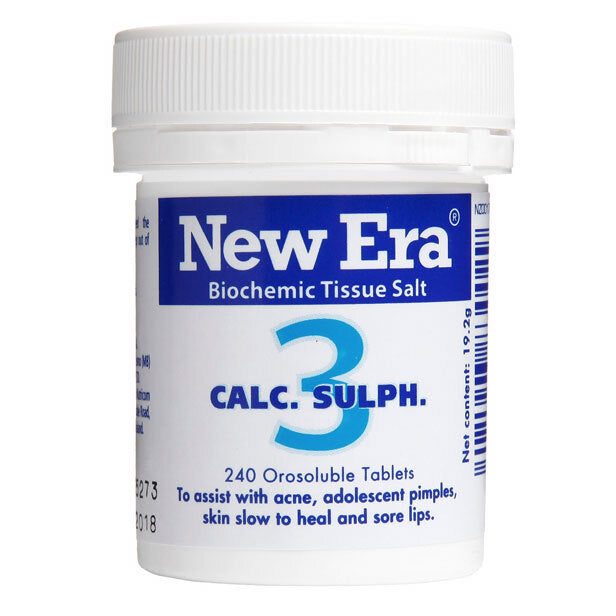 New Era Calc Sulph. Cell Salts (3). 240 Tablets