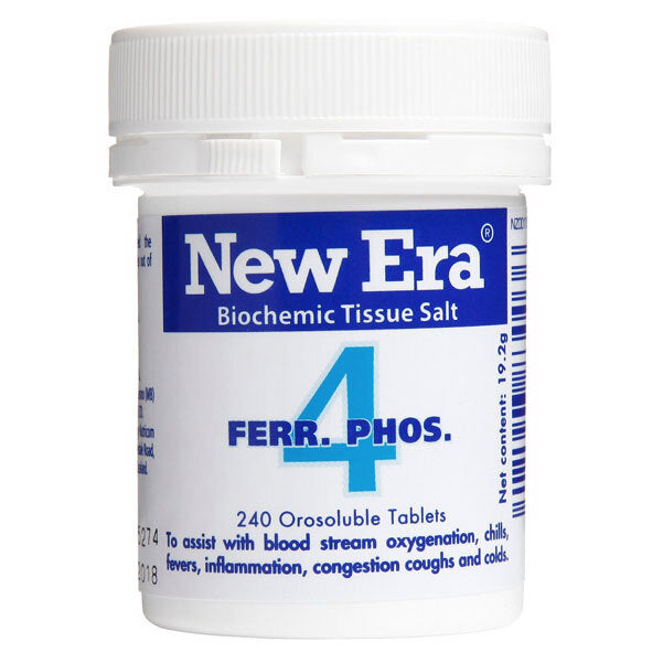 New Era Ferr Phos. Cell Salts. No (4). 240 Tablets