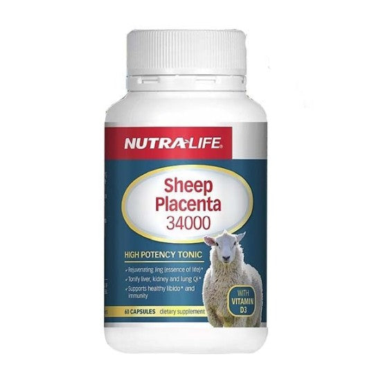 Nutralife Sheep Placenta 34000 Capsules 60