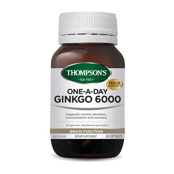 Thompsons Ginkgo 6000 One A Day Capsules 60