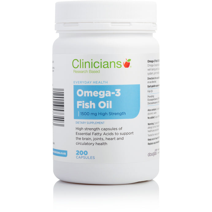 Clinicians Omega 3 Fish Oil Capsules 1500mg 200