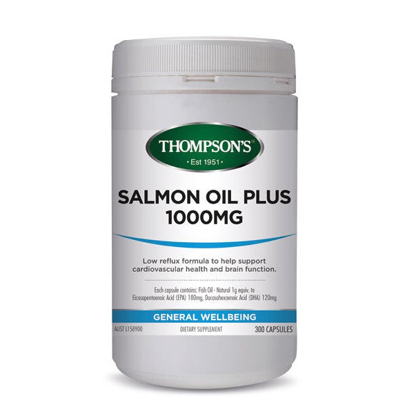 Thompsons Salmon Oil Plus 1000mg 300 Capsules