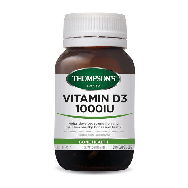 Thompsons Vitamin D3 1000 IU Capsules 240