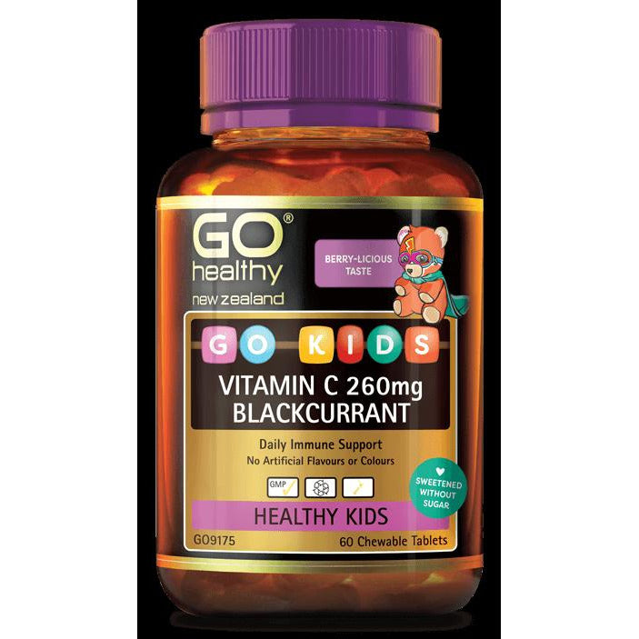 Go Healthy Go Kids Vitamin C 260mg Blackcurrant 60