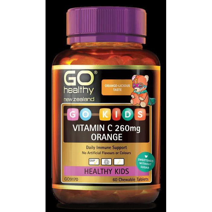 Go Healthy Go Kids Vitamin C 260mg Orange 60