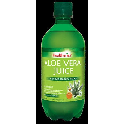 Healtheries Aloe Vera Juice + Active Manuka Honey, 1.25L.