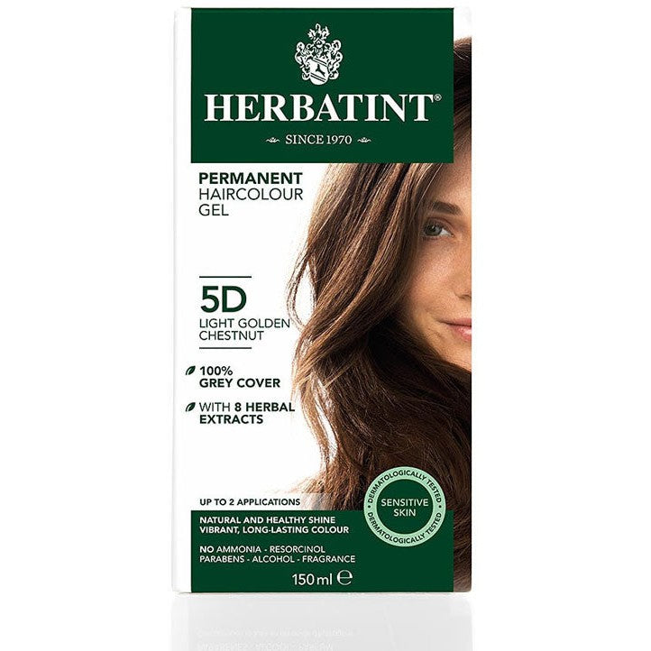 Herbatint Permanent Herbal Haircolour Gel - Light Golden Chestnut 5D