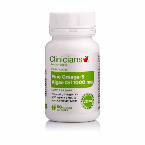 Clinicians Pure Omega3 Algae Oil 1000mg 50 Capsules