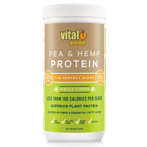 Vitalprotein Pea & Hemp Protein Vanilla 500g