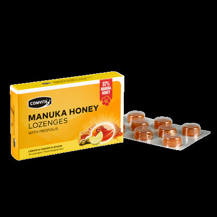 Comvita Lemon & Ginger Manuka Honey Lozenges,8s