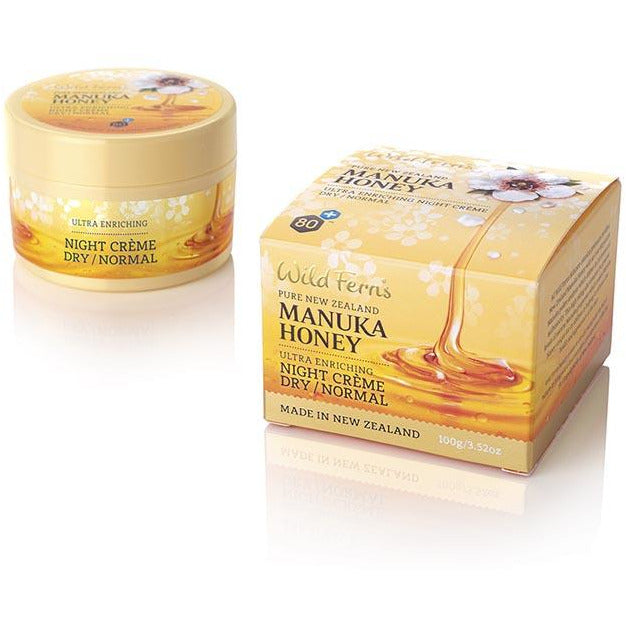 Wild Ferns Manuka Honey Ultra Moisturising Night Creme- Normal To Dry 100ml (New)