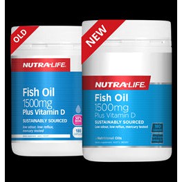Nutralife Fish Oil 1500mg + Vitamin D Triple Pack 180
