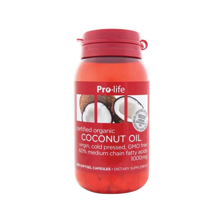 Pro-life Coconut Oil 1000mg 200 Capsules