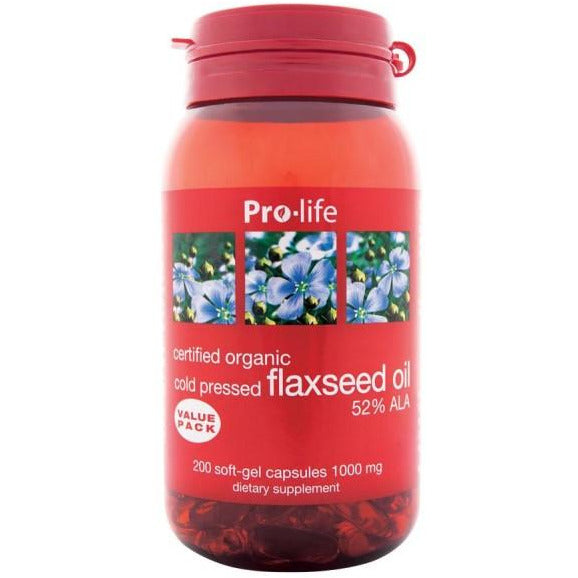 Pro-life Flaxseed Oil 1000mg 200 Softgels